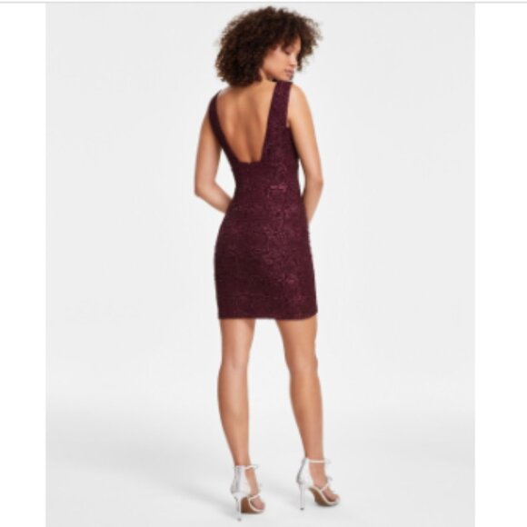 Siena Stretch Floral Jacquard Mini Dress - Picture 4 of 4